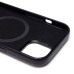 Чехол-накладка для Apple iPhone 15 Натуральная кожа зернистая (черный) Cellis SM030 SafeMag