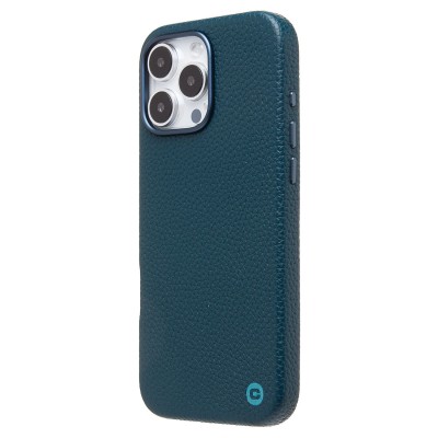 Чехол-накладка для Apple iPhone 16 Pro MaxНатуральная кожа зернистая (темно-синий) Cellis SM030 SafeMag