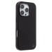 Чехол-накладка для Apple iPhone 16 Pro Натуральная кожа зернистая (черный) Cellis SM030 SafeMag
