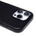 Чехол-накладка для Apple iPhone 16 Pro Натуральная кожа зернистая (черный) Cellis SM030 SafeMag