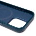 Чехол-накладка для Apple iPhone 16 Pro Натуральная кожа зернистая (темно-синий) Cellis SM030 SafeMag