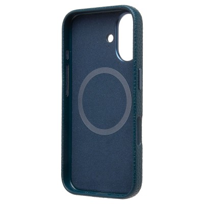 Чехол-накладка для Apple iPhone 16 Натуральная кожа зернистая (темно-синий) Cellis SM030 SafeMag Чехол-накладка для Apple iPhone 16 Натуральная кожа зернистая (темно-синий) Cellis SM030 SafeMag