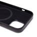 Чехол-накладка для Apple iPhone 14 Натуральная кожа (черный) Cellis SM031 SafeMag