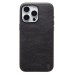 Чехол-накладка для Apple iPhone 15 Pro Max Натуральная кожа (черный) Cellis SM031 SafeMag