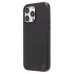 Чехол-накладка для Apple iPhone 15 Pro Max Натуральная кожа (черный) Cellis SM031 SafeMag