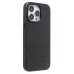 Чехол-накладка для Apple iPhone 15 Pro Max Натуральная кожа (черный) Cellis SM031 SafeMag