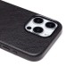 Чехол-накладка для Apple iPhone 15 Pro Max Натуральная кожа (черный) Cellis SM031 SafeMag