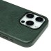 Чехол-накладка для Apple iPhone 15 Pro Max Натуральная кожа (темно-зеленый) Cellis SM031 SafeMag