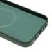 Чехол-накладка для Apple iPhone 15 Pro Max Натуральная кожа (темно-зеленый) Cellis SM031 SafeMag