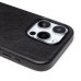 Чехол-накладка для Apple iPhone 15 Pro Натуральная кожа (черный) Cellis SM031 SafeMag