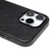 Чехол-накладка для Apple iPhone 16 Pro Max Натуральная кожа (черный) Cellis SM031 SafeMag