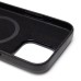 Чехол-накладка для Apple iPhone 16 Pro Max Натуральная кожа (черный) Cellis SM031 SafeMag