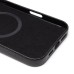 Чехол-накладка для Apple iPhone 16 Pro Max Натуральная кожа (черный) Cellis SM031 SafeMag