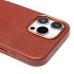 Чехол-накладка для Apple iPhone 16 Pro Max Натуральная кожа (коричневый) Cellis SM031 SafeMag