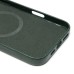 Чехол-накладка для Apple iPhone 16 Pro Max Натуральная кожа (темно-зеленый) Cellis SM031 SafeMag