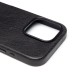 Чехол-накладка для Apple iPhone 16 Pro Натуральная кожа (черный) Cellis SM031 SafeMag