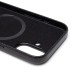 Чехол-накладка для Apple iPhone 16 Натуральная кожа (черный) Cellis SM031 SafeMag