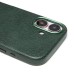 Чехол-накладка для Apple iPhone 16 Натуральная кожа (темно-зеленый) Cellis SM031 SafeMag
