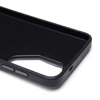 Чехол-накладка для Samsung Galaxy S24+ Натуральная кожа (черный) Cellis SM032 SafeMag