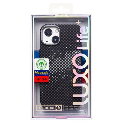 Чехол-накладка для Apple iPhone 14 - (136) (черный/серый) Luxo Creative PC