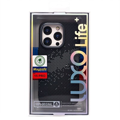 Чехол-накладка для Apple iPhone 15 Pro - (136) (черный/серый) Luxo Creative PC