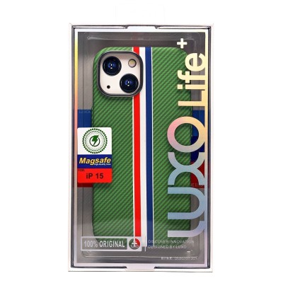 Чехол-накладка для Apple iPhone 15 - (131) (зеленый/многоцветный) Luxo Creative PC