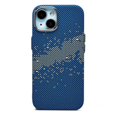 Чехол-накладка для Apple iPhone 15 - (135) (синий/зеленый) Luxo Creative PC