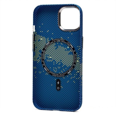 Чехол-накладка для Apple iPhone 15 - (135) (синий/зеленый) Luxo Creative PC