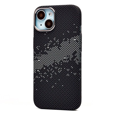 Чехол-накладка для Apple iPhone 15 - (136) (черный/серый) Luxo Creative PC