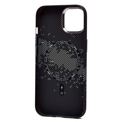 Чехол-накладка для Apple iPhone 15 - (136) (черный/серый) Luxo Creative PC
