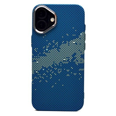 Чехол-накладка для Apple iPhone 16 Plus - (135) (синий/зеленый) Luxo Creative PC