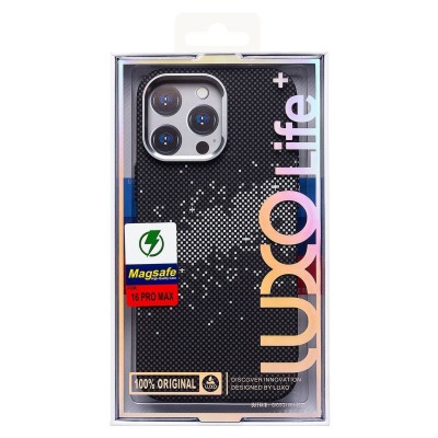 Чехол-накладка для Apple iPhone 16 Pro Max - (136) (черный/серый) Luxo Creative PC