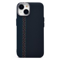 Чехол-накладка для Apple iPhone 14 - (121) (черный/синий) Luxo Creative PC