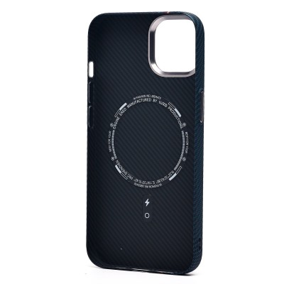 Чехол-накладка для Apple iPhone 14 - (121) (черный/синий) Luxo Creative PC