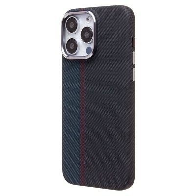 Чехол-накладка для Apple iPhone 15 Pro Max - (120) (тех.уп.) (черный/синий) Luxo Creative PC