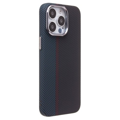 Чехол-накладка для Apple iPhone 15 Pro Max - (120) (тех.уп.) (черный/синий) Luxo Creative PC