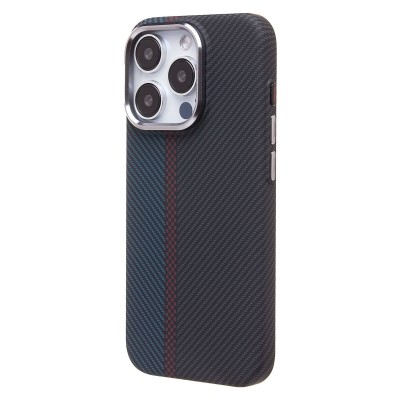 Чехол-накладка для Apple iPhone 15 Pro - (120) (тех. уп.) (черный/синий) Luxo Creative PC