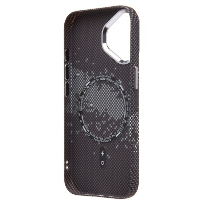 Чехол-накладка для Apple iPhone 16 - (136) (черный/серый) Luxo Creative PC