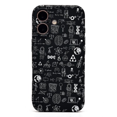Чехол-накладка для Apple iPhone 16 - (141) (черный) Luxo Creative Чехол-накладка для Apple iPhone 16 - (141) (черный) Luxo Creative