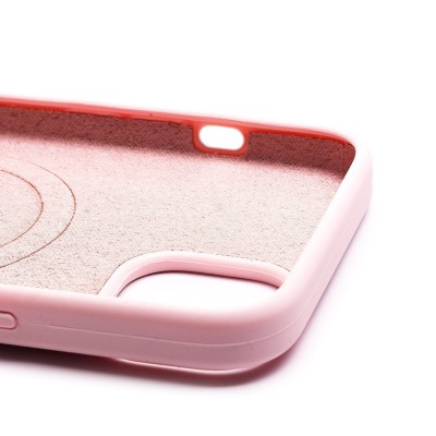 Чехол-накладка для Apple iPhone 14 Plus (светло-розовый) - SM003 SafeMag Soft Touch с анимацией