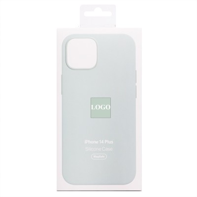 Чехол-накладка для Apple iPhone 14 Plus (мятный) - SM003 SafeMag Soft Touch с анимацией