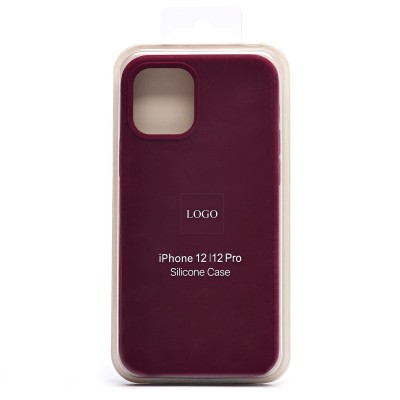 Чехол-накладка для Apple iPhone 12 (бордовый) [ORG] Soft Touch