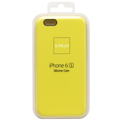 Чехол-накладка для Apple iPhone 6S (лимонный) [ORG] Soft Touch