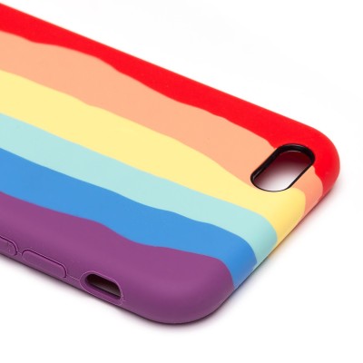 Чехол-накладка для Apple iPhone 6S (радужный) [ORG] Soft Touch