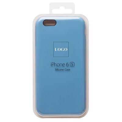 Чехол-накладка для Apple iPhone 6S (небесный синий) [ORG] Soft Touch