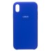 Чехол-накладка для Apple iPhone XR (синий) [ORG] Soft Touch