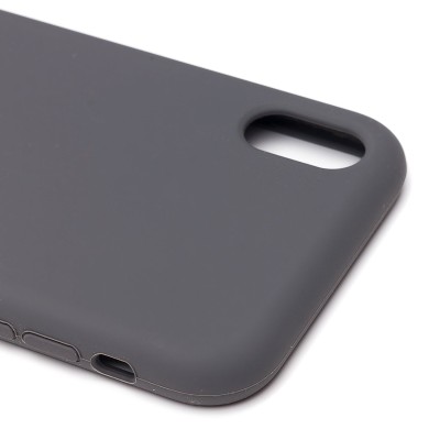 Чехол-накладка для Apple iPhone XR (темно-серый) [ORG] Soft Touch