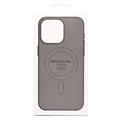 Чехол-накладка для Apple iPhone 15 Pro Max (черный) ORG PC Clear Case SafeMag