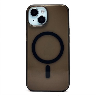 Чехол-накладка для Apple iPhone 15 (черный) ORG PC Clear Case SafeMag