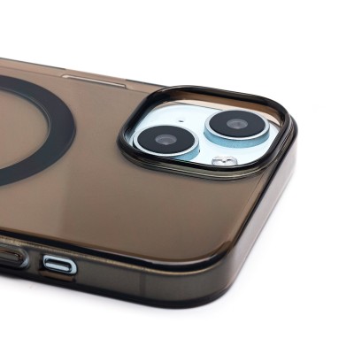 Чехол-накладка для Apple iPhone 15 (черный) ORG PC Clear Case SafeMag
